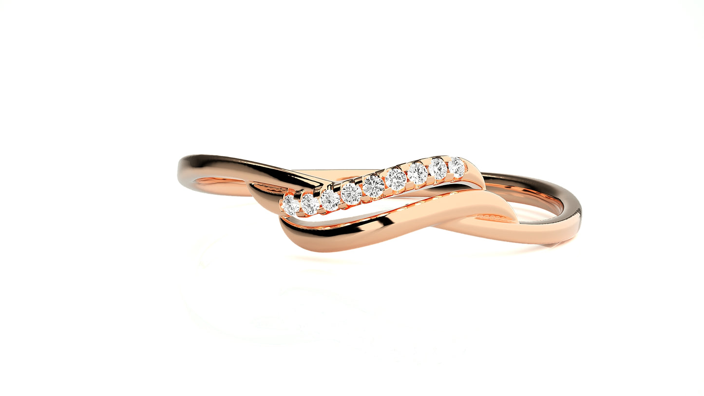 Wave Elegance Diamond Ring