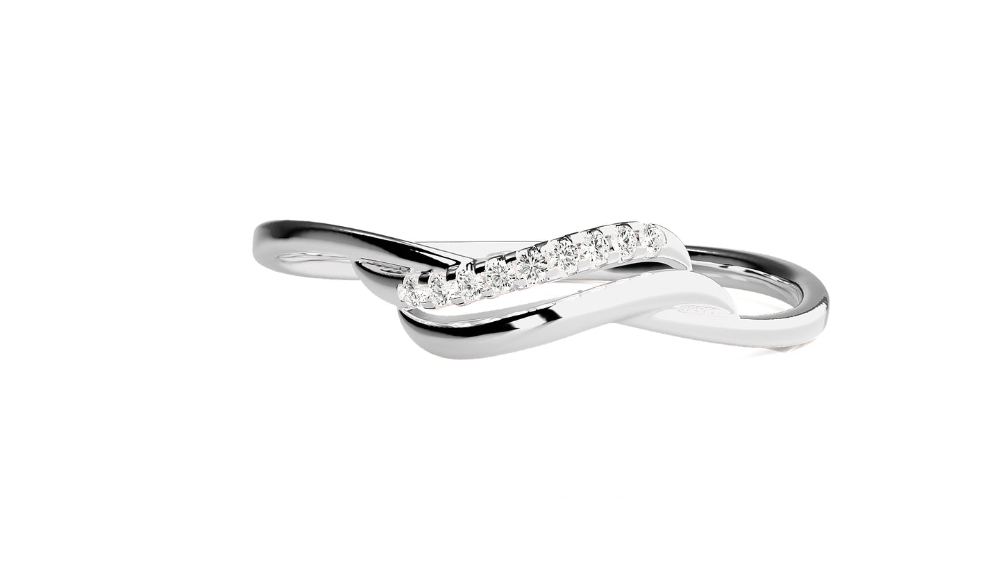 Wave Elegance Diamond Ring