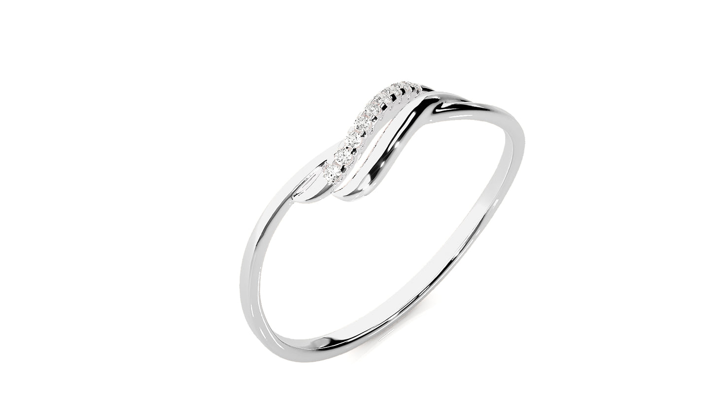 Wave Elegance Diamond Ring