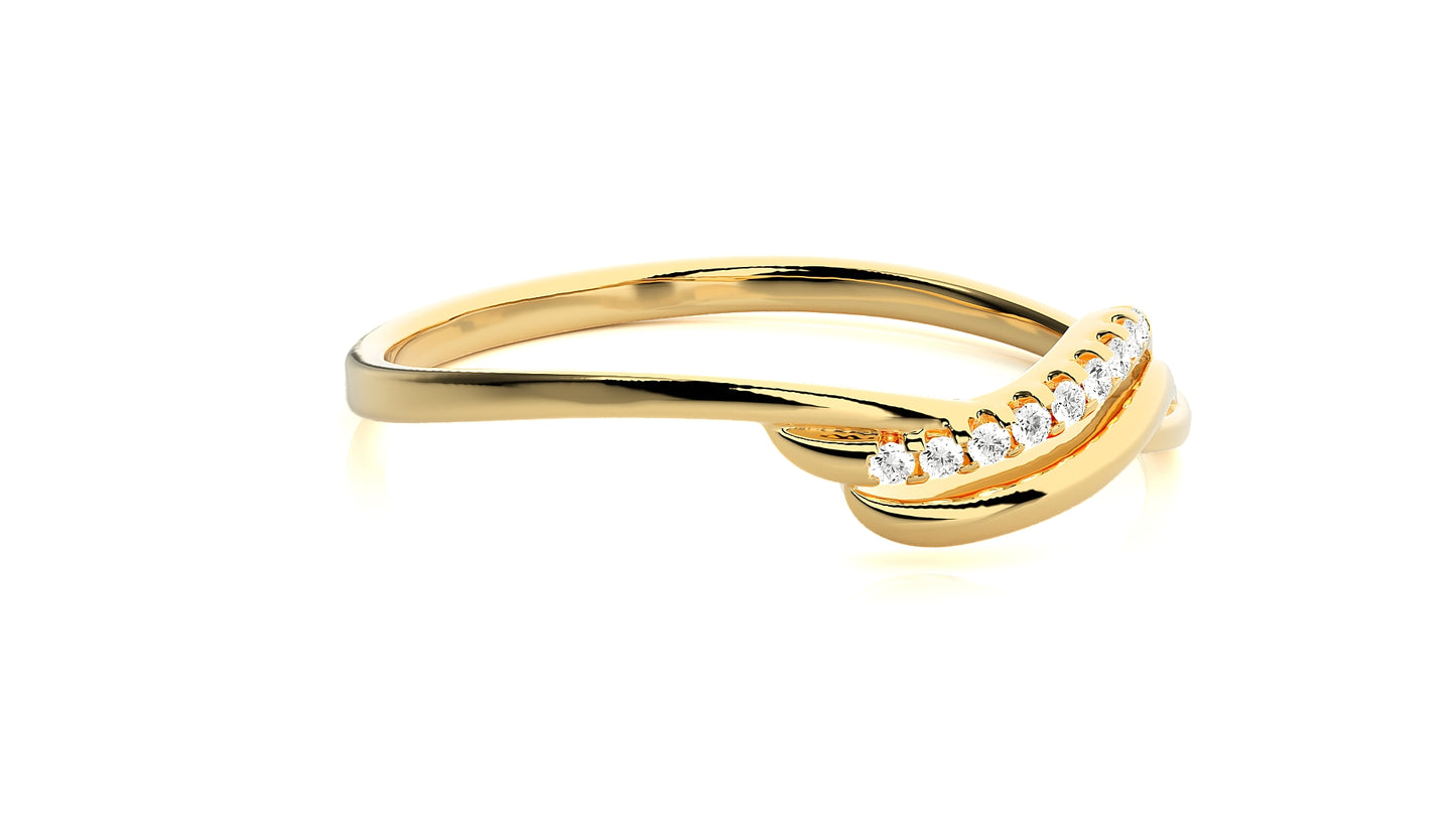 Wave Elegance Diamond Ring